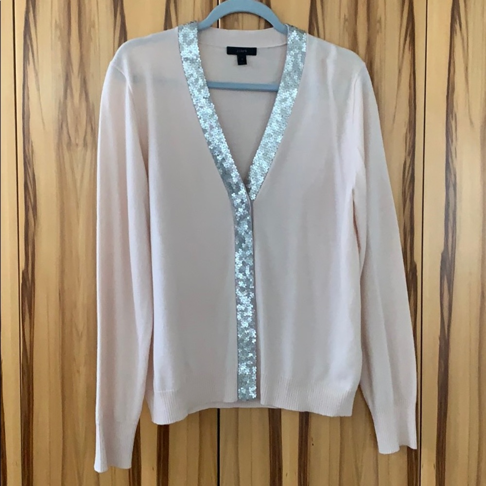 JCREW pale pink 100% merino wool